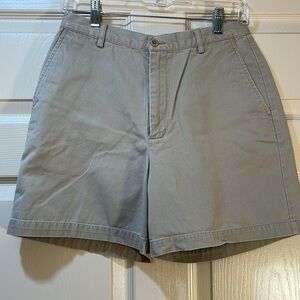 Lands End Chino Shorts Cotton 100% Tan Khaki Size 8R Excellent Used Condition